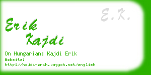 erik kajdi business card